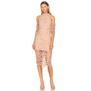 NWT Elliatt Lace Overlay Sight Dress in Chalk Pink Size Small